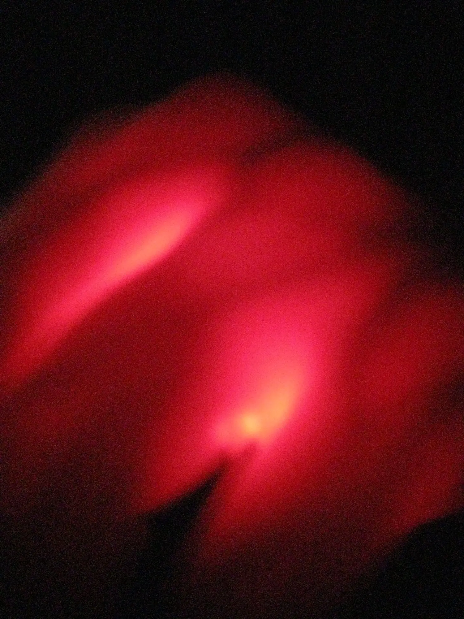 A blurred red light